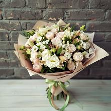 Букет цветов из:  Альстромерии, Розы и Хризантемы #REPLACE_PRED# Видном
