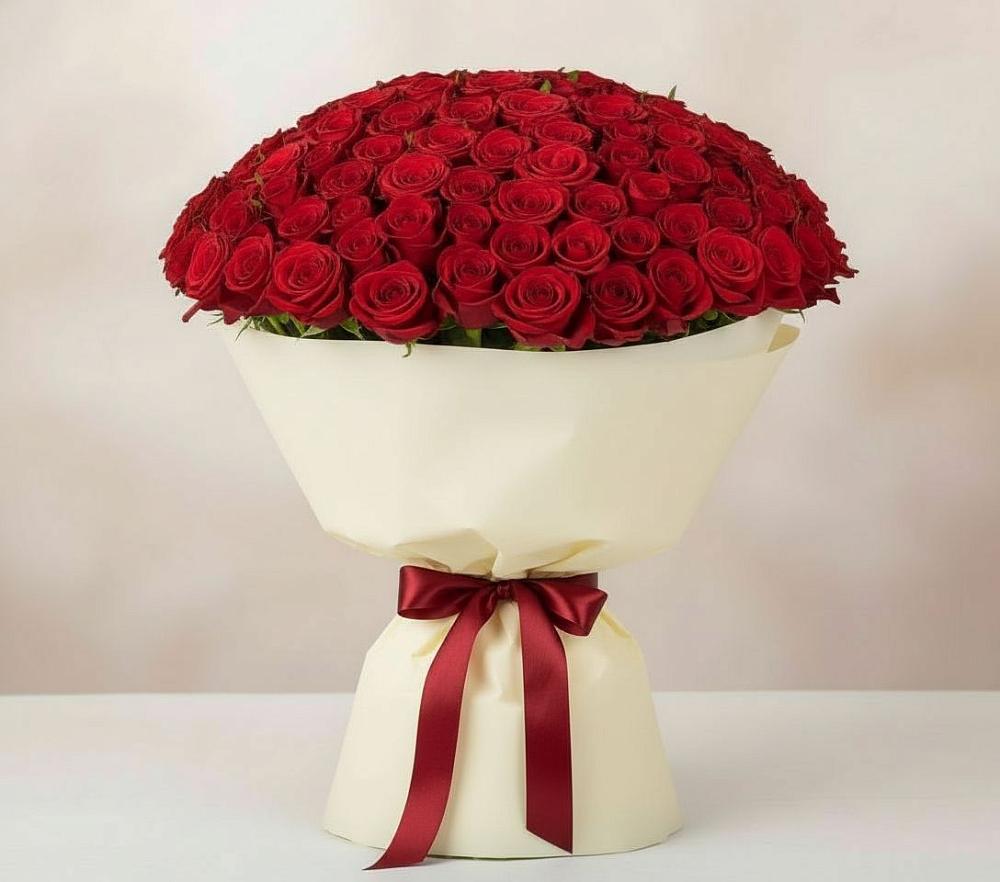 Букет 101 Красная роза Милано в Видном