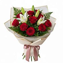 Букет цветов из:  Лилии и Розы в Видном