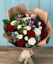 Букет цветов из:  Розы и Альстромерии в Видном