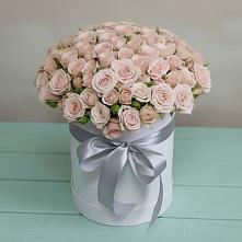 Цветочная композиция из Розы в шляпной коробке в Видном