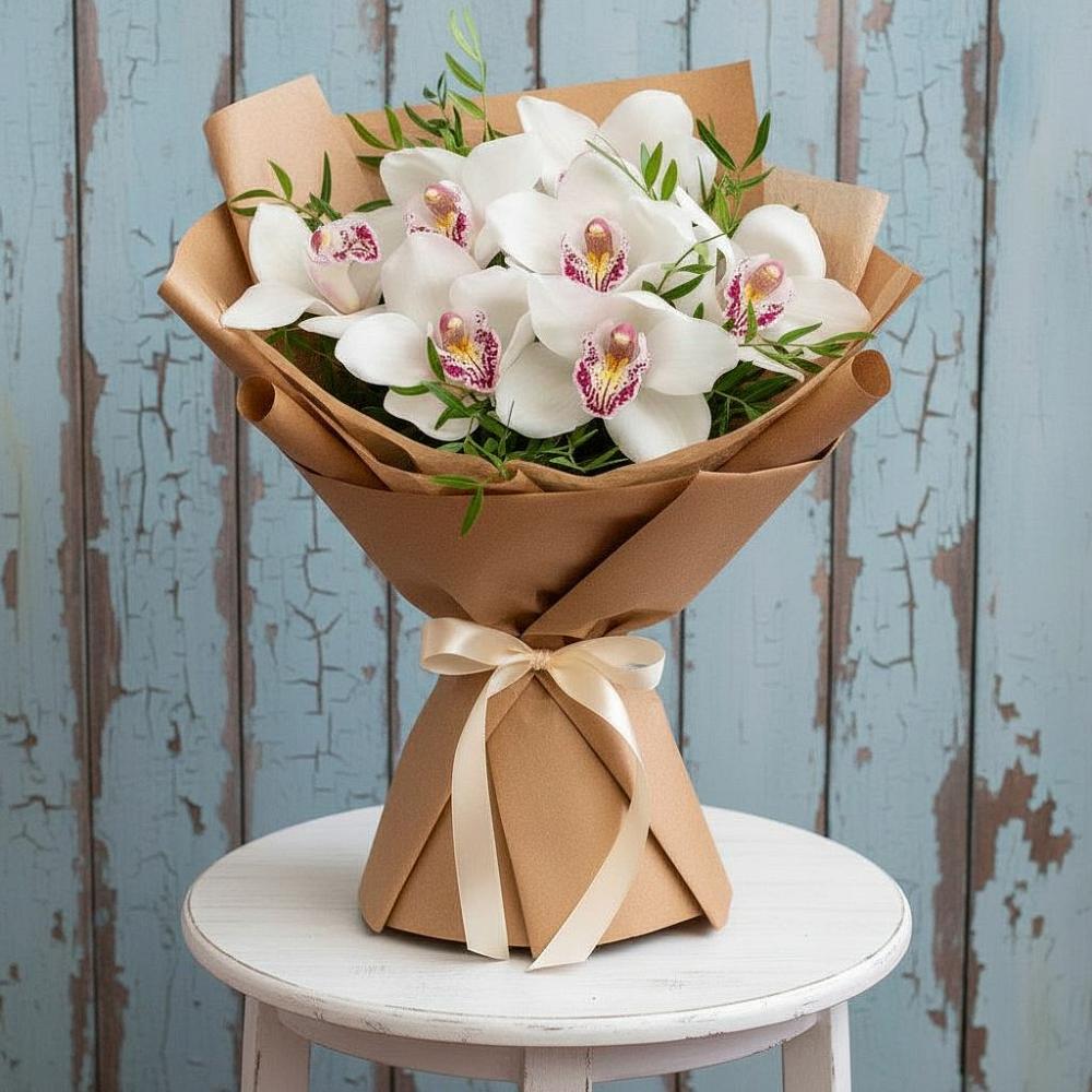Букет цветов из: Орхидеи и Розы в Видном