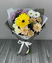 Букет цветов из:  Розы, Герберы и Хризантемы #REPLACE_PRED# Видном