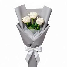 Букет 3 белые розы в Видном