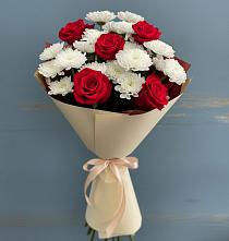 Букет цветов из:  Розы и Хризантемы в Видном