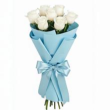 Букет 7 белых роз Проуд в Видном