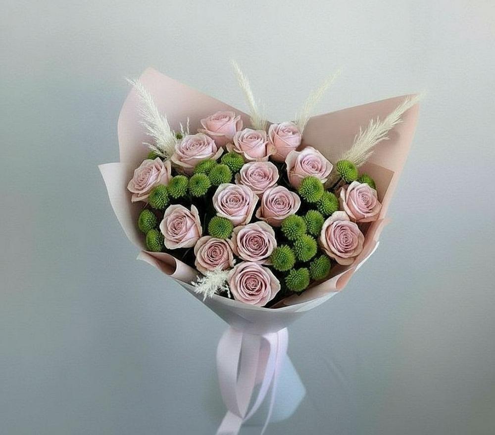 Букет цветов из: Розы и Хризантемы в Видном