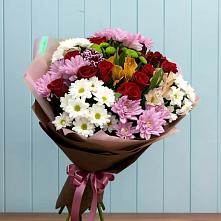 Букет цветов из:  Розы, Хризантемы и Альстромерии в Видном