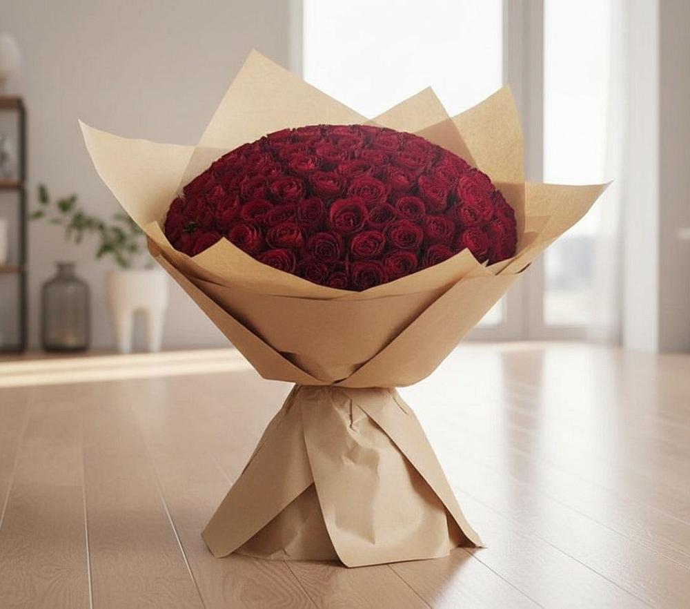 Букет 101 Красная роза в Видном