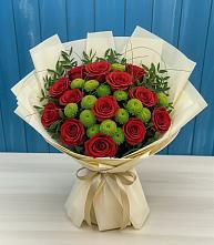 Букет цветов из:  Розы и Хризантемы в Видном