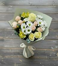 Букет цветов из:  Альстромерии, Розы и Хризантемы в Видном