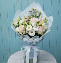 Букет цветов из:  Розы и Лизиантусы в Видном