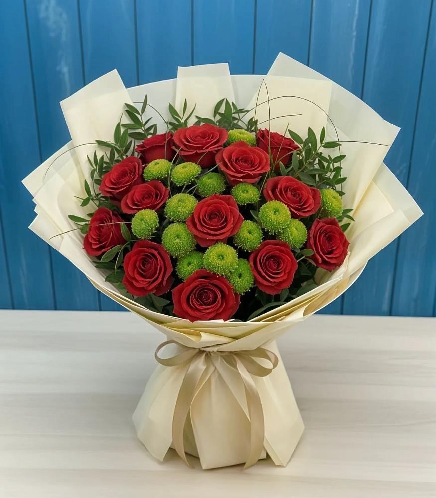 Букет цветов из: Розы и Хризантемы в Видном