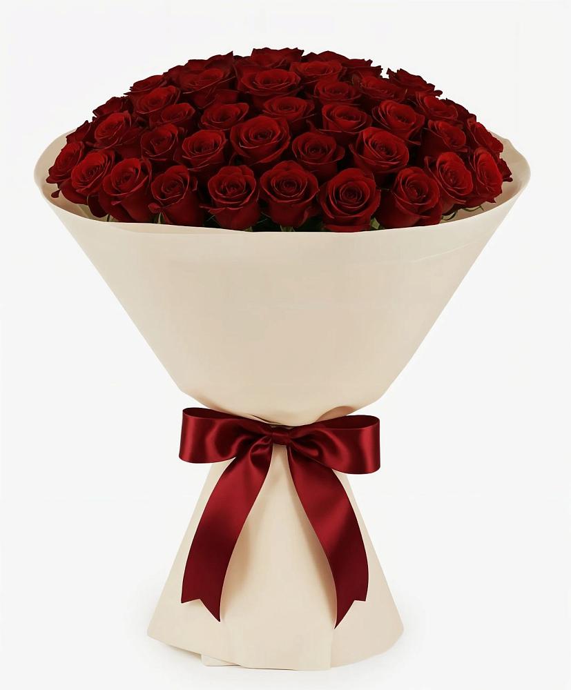 Букет 101 Бордовая роза Блэк Бакарра в Видном