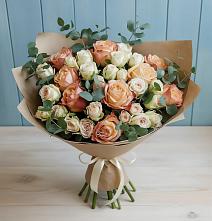 Букет цветов из:  Альстромерии и Розы в Видном