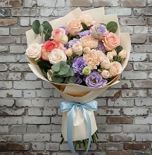 Букет цветов из:  Розы, Лизиантусы и Гвоздики #REPLACE_PRED# Видном