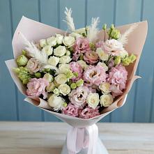 Букет цветов из:  Альстромерии и Розы в Видном